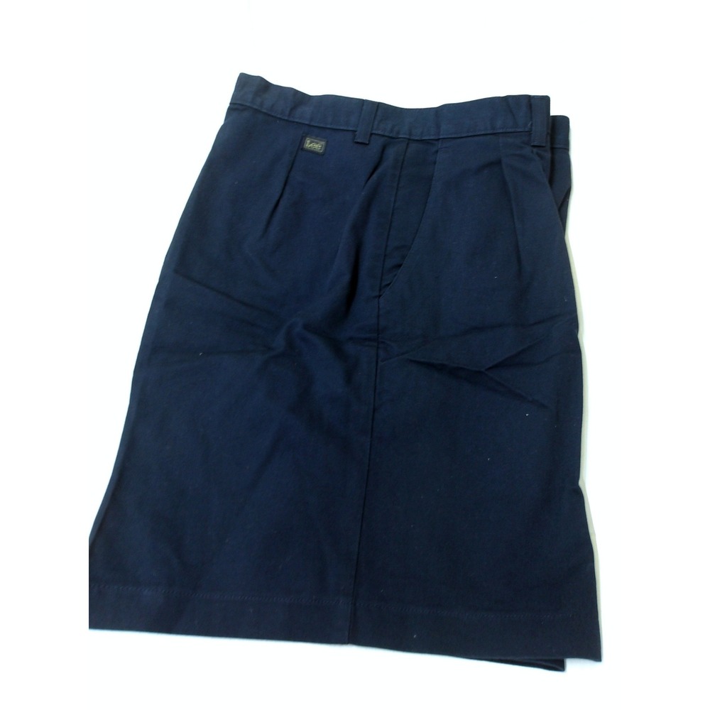 NWT Vintage Lee Navy Blue Pleated Shorts Womens 16 M (32"x7")/#26507 - Picture 3 of 4